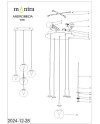 ANDROMEDA * LÁMPARA 5L- BASE REDONDO ORO - 8941(X2)+8938+8939+8940